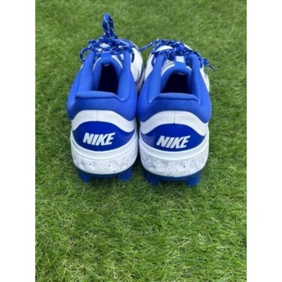 Nike Mens Alpha Huarache Elite 4 Baseball Cleats White/Blue Size 13 - Picture 4 of 6